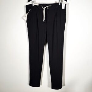 AT.P.CO - Berlino Knit Trousers Black Elastic Waist Drawstring - Size Large NWT
